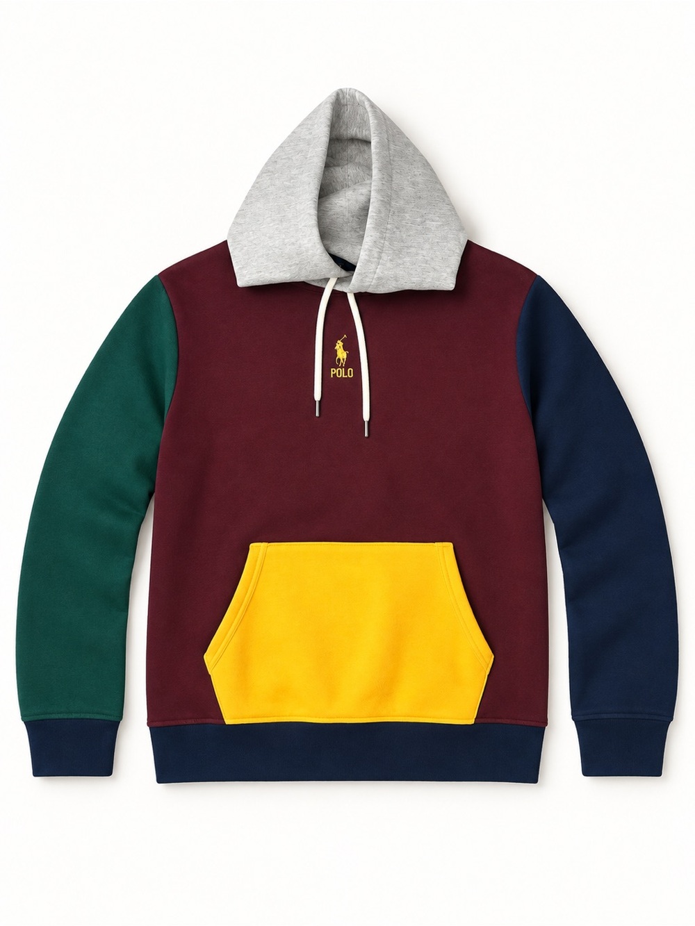 New with Tag! Polo by Ralph Lauren Colorblock Hoodie Sweatshirt Mens Sz XL